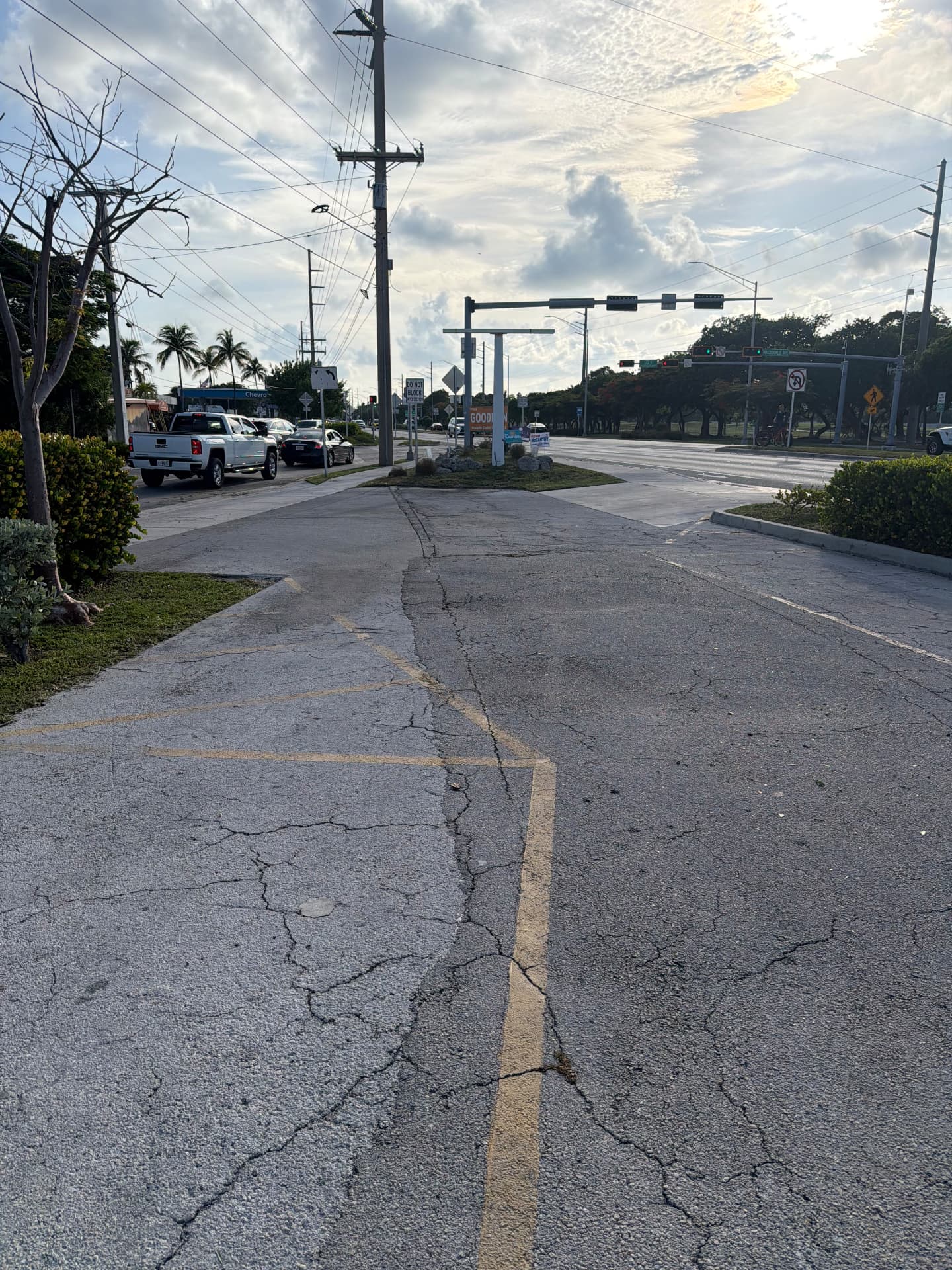 Exterior Property Care — Commercial parking lot and entry approach