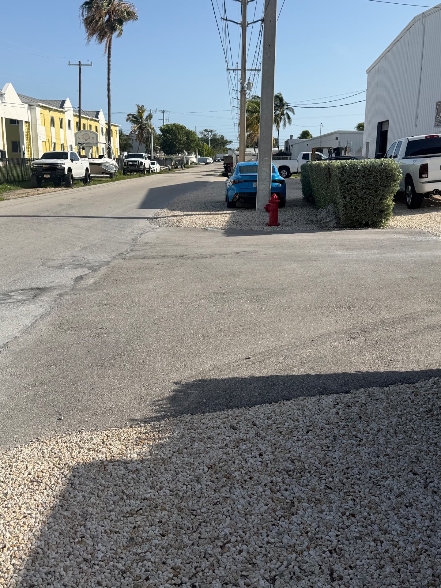Apartment & Commercial Complex Maintenance — Street-side hedge and parking — commercial complex